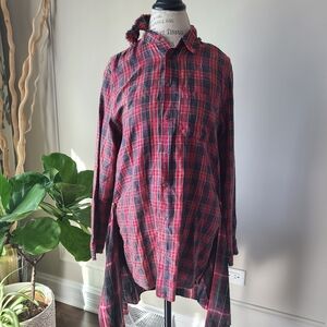 New Zara women's double plaid shirt sz.M